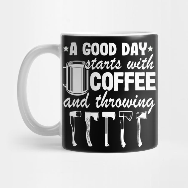 Funny Coffee & Axe Throwing Quote Gift Hatchet by Kuehni